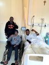 In the hospital, Bobi Wine was joined by other leaders including Muhammad Ssegirinya