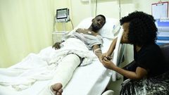 Barbie Itungo Kyagulanyi and her husband in hospital