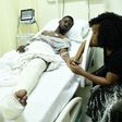 Barbie Itungo Kyagulanyi and her husband in hospital