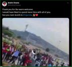 Onana's post on X