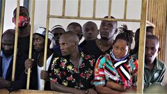 NUP activists before the Court Martial