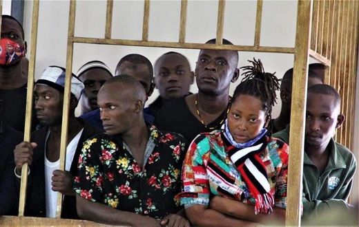 NUP activists before the Court Martial