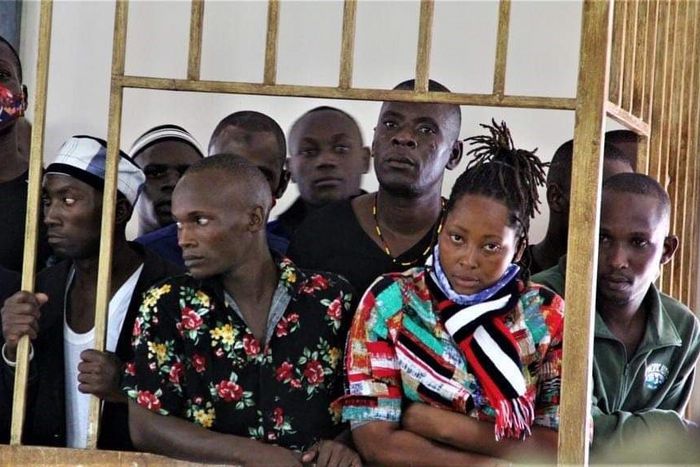 NUP activists before the Court Martial