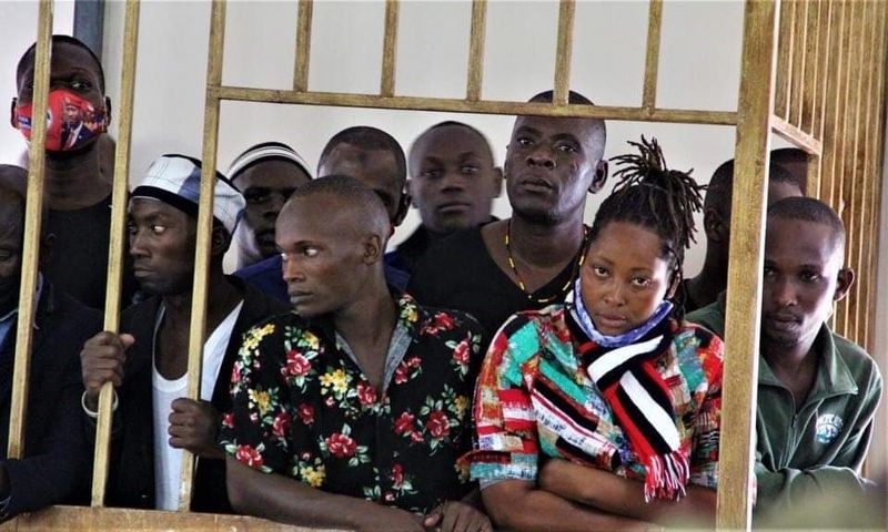 NUP activists before the Court Martial