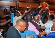 Councilors used furniture to attack each other