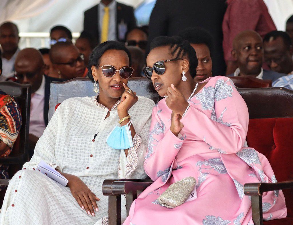 Fist Daughters Patience and Natasha at the event