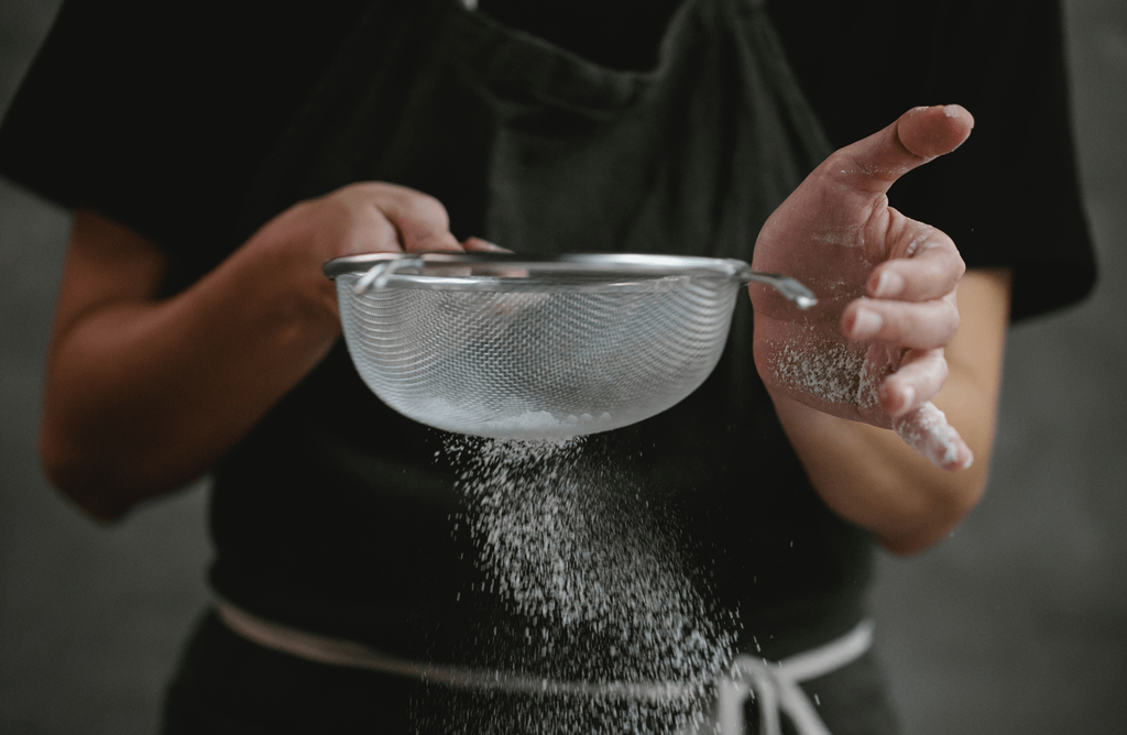 Sift the dry ingredients [TheFoodUntold]
