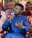 Bobi Wine speaking at the press conference