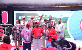 Winners in different pose for a group photo