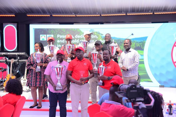 Winners in different pose for a group photo