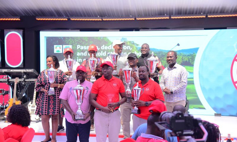 Winners in different pose for a group photo