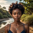 An AI-generated image of a beautiful lady (Source- Hotpot.ai)