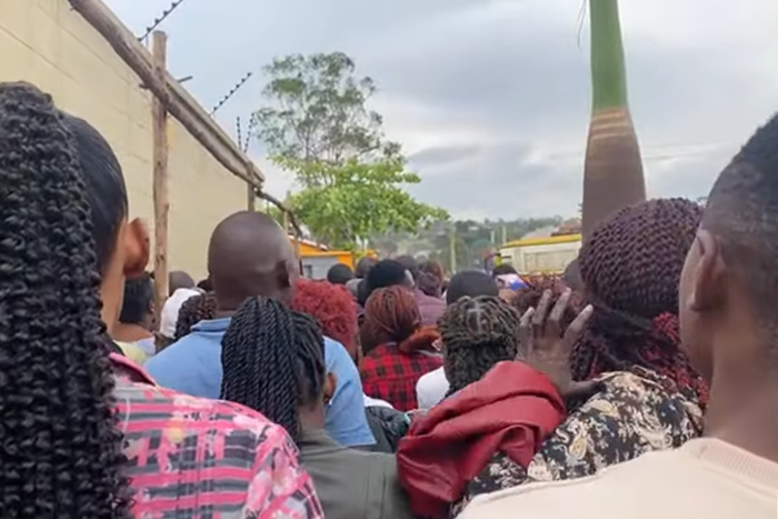Hundreds queued up at China Town on Thursday afternoon