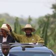 President Yoweri Museveni and wife Janet arrive in Kijaguzo for the birthday fete