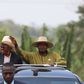 President Yoweri Museveni and wife Janet arrive in Kijaguzo for the birthday fete