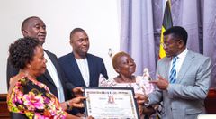 Charles Peter Mayiga met with the family of the late Tamale Mirundi