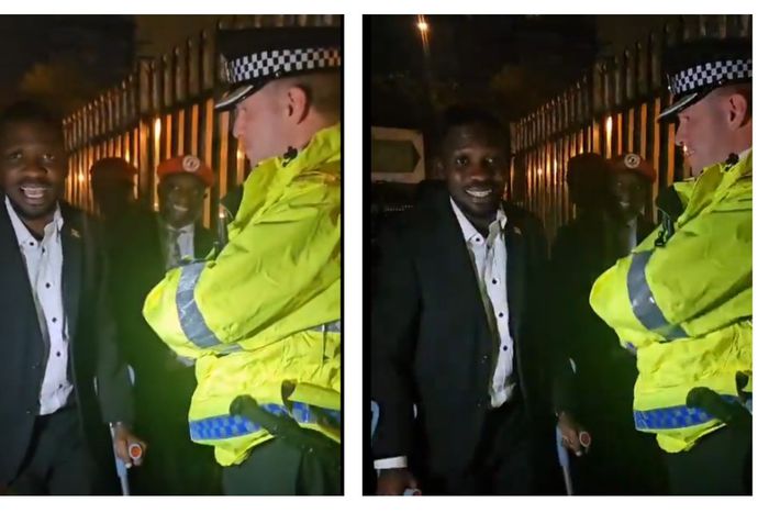Bobi Wine interacts with Police in the UK