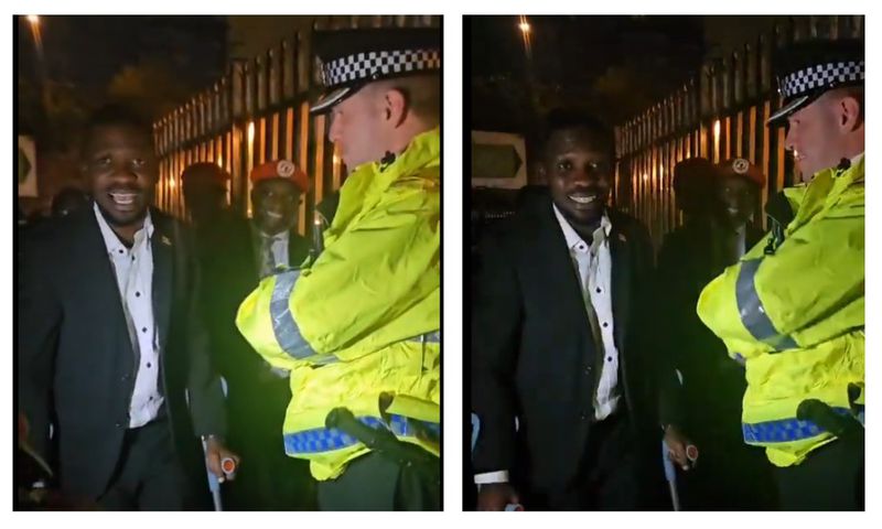 Bobi Wine interacts with Police in the UK