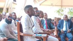 Bobi Wine attended the church service in Najjanankumbi on Saturday