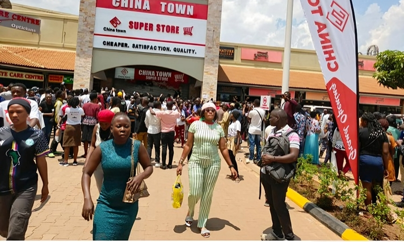 Newly opened China Town supermarket in Uganda