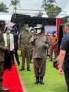 President Museveni touring the defence expo