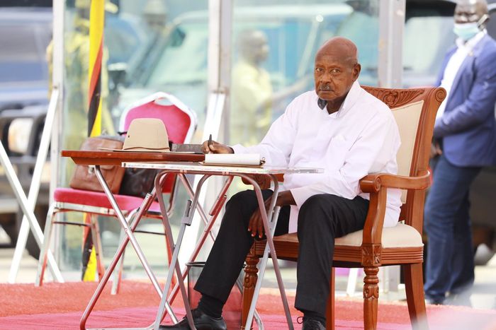 President Yoweri Museveni addressing Police and ODDP officials on Kibuli
