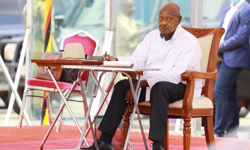 President Yoweri Museveni addressing Police and ODDP officials on Kibuli