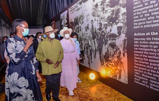 President Yoweri Museveni touring the musium last on his birthday