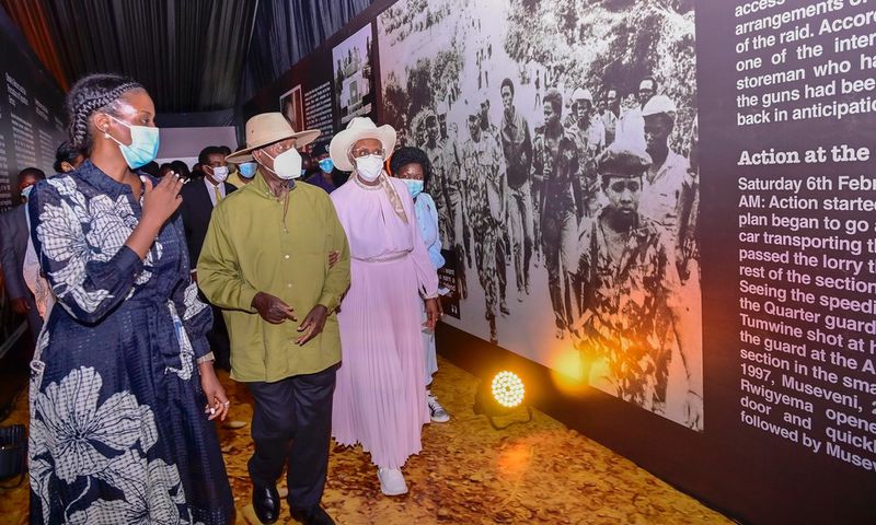President Yoweri Museveni touring the musium last on his birthday