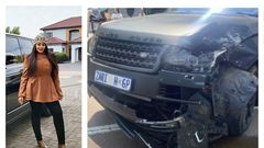 Zari shared images of her damaged Range Rover