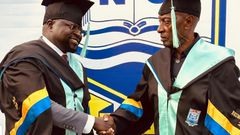 Retired Brigadier General Emmanuel Rwashande graduated at Nkumba University.