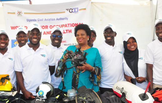 Minister Betty Among at the World Day for Safety and Health at Work