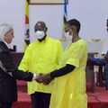 Pastor Benny Hinn prays for President Museveni and his wife Janet