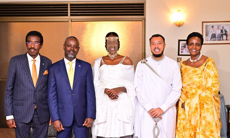 The Minister of Security, Maj Gen (rtd) Jim Muhwezi, and his wife, Susan Kabonero Muhwezi, gave away their daughter, Sandra Kekirunga Muhwezi, over the weekend.