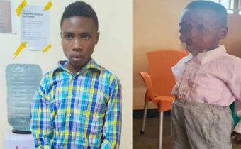 Suspect (L) and the victim.