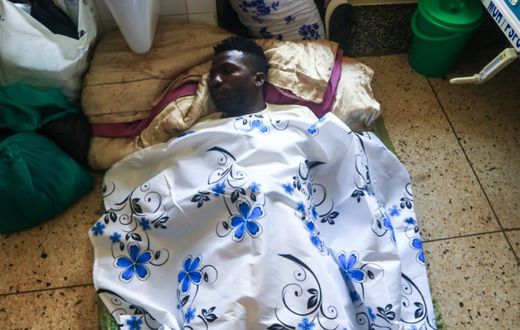 Mike Sserumaga at Mulago Hospital