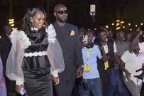 Kenzo with his wife Fiona Nyamutoro at the launch of the  Yoweri Music Album