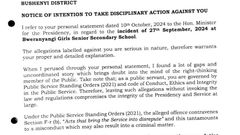 The suspension letter