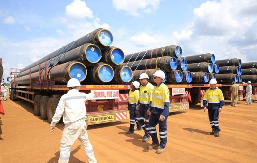 To date, the project has successfully received 800 kilometres of line pipes, which are currently undergoing coating and insulation processes at the Nzega Coating Yard in Tanzania