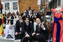Japanese expo-goers at Uganda's stall
