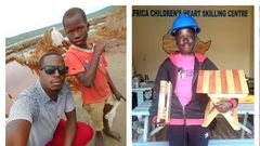 Picked from the streets, David is now learning carpentry