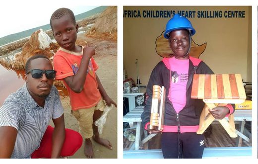 Picked from the streets, David is now learning carpentry