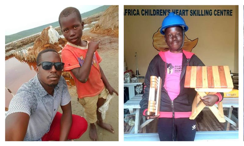Picked from the streets, David is now learning carpentry