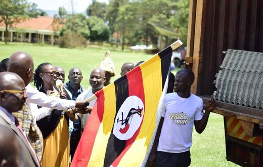 Minister Alice Kaboyo launched the distribution of iron sheets in Busoga and Luwero