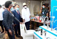 President Yoweri Museveni at the Kapeeka tradeshow