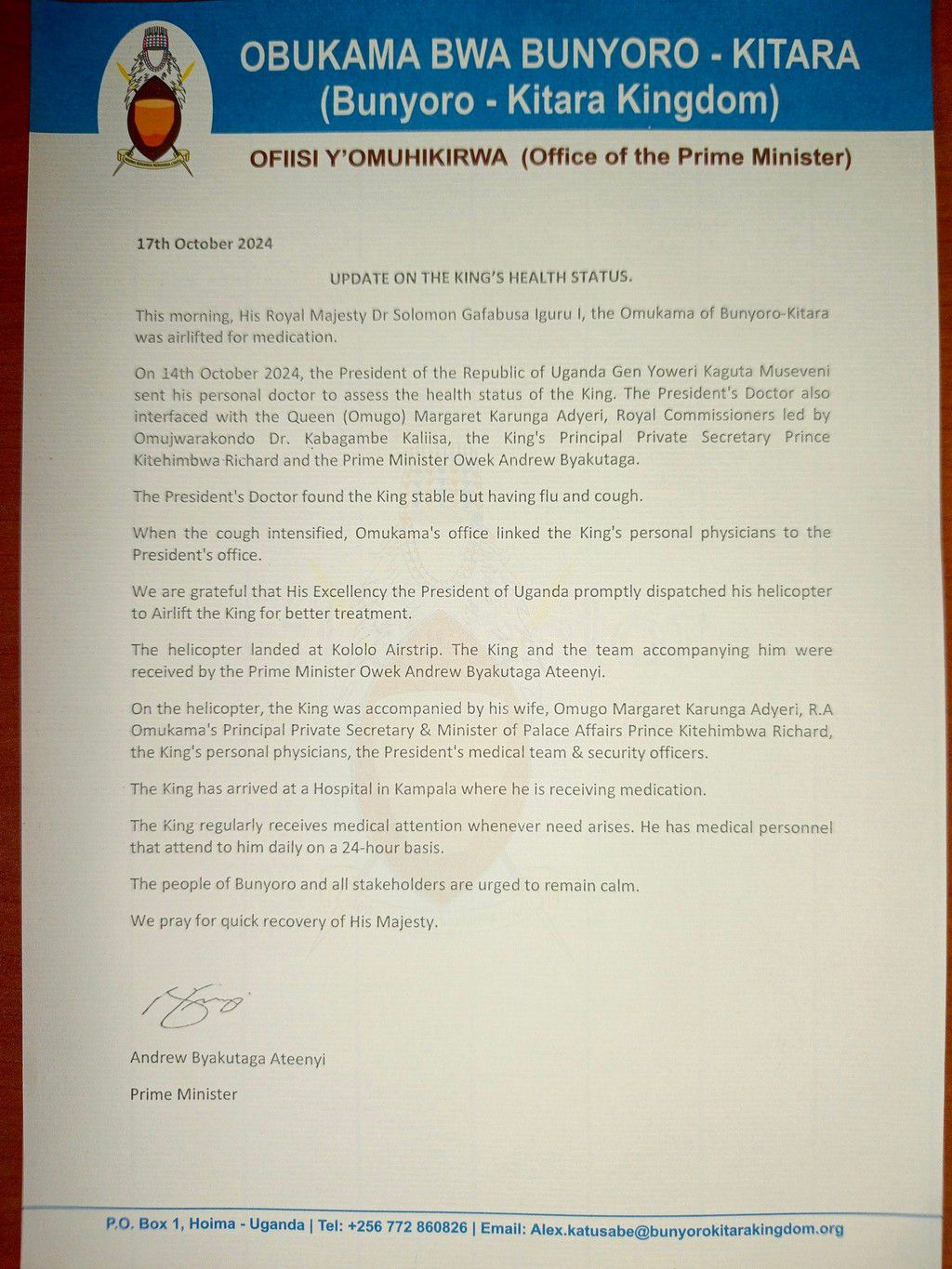 The statement