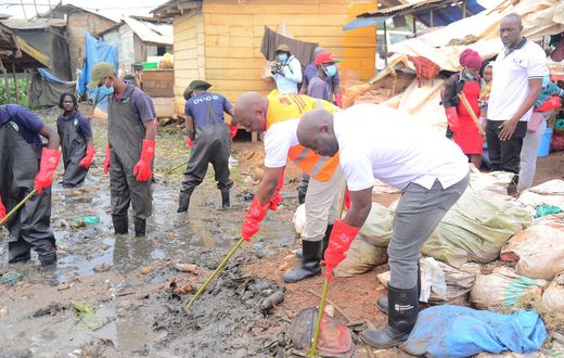 The initiative brought together key different stakeholders to clean up the landing site