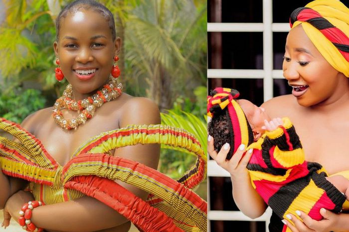 Winnie wa Mummy and Chosen Becky with her baby