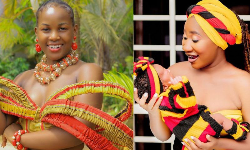 Winnie wa Mummy and Chosen Becky with her baby