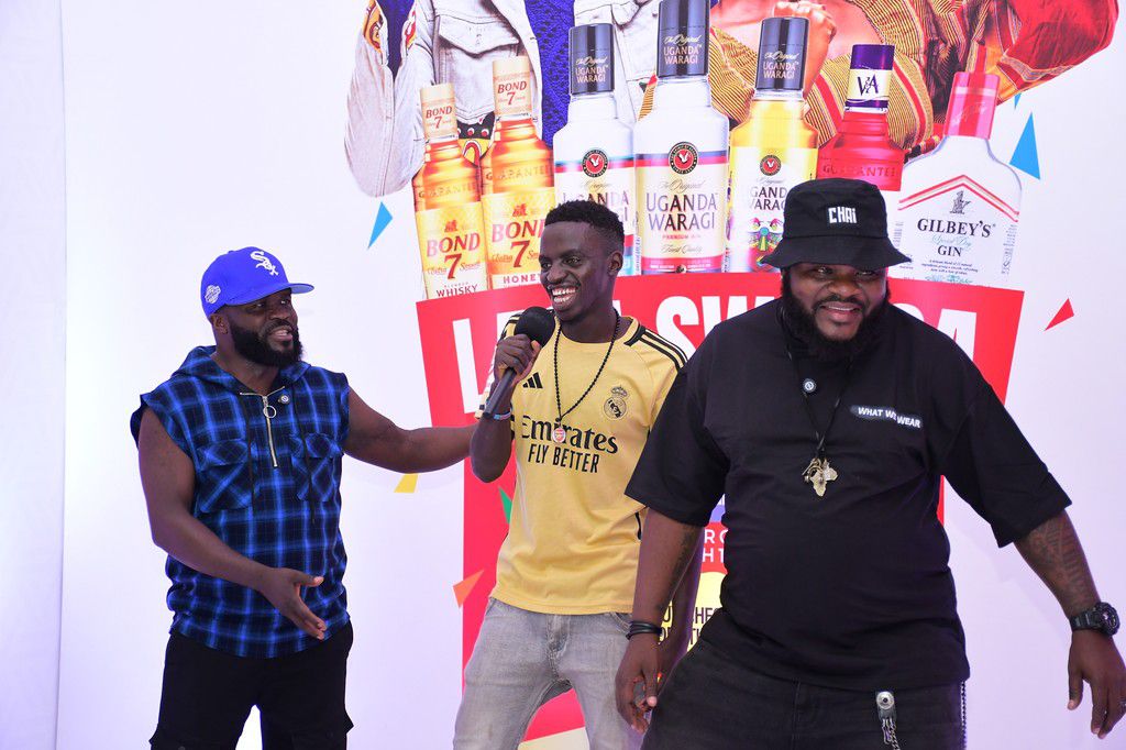 Paul Ssenyonga with Madrat and Chiko